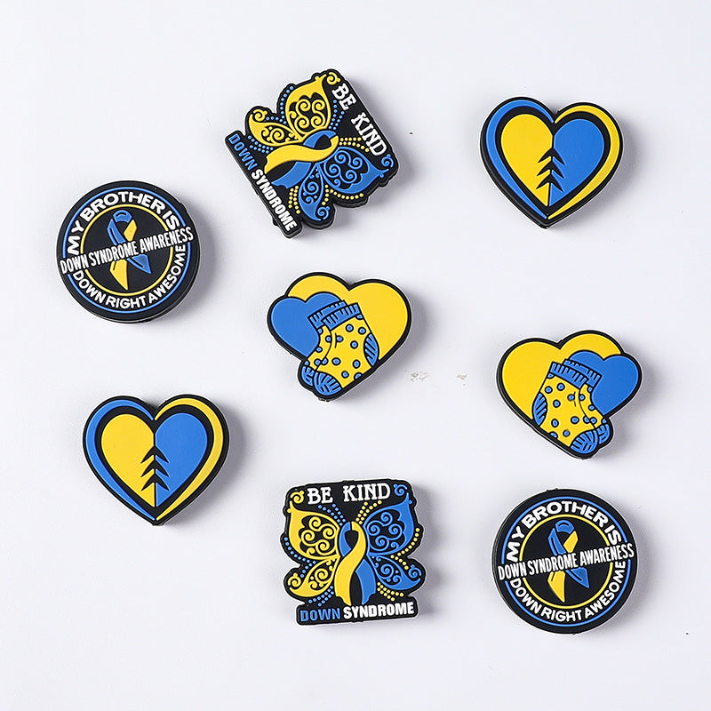 Heart shaped, cartoon butterfly silicone focal beads