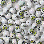 16mm NFL Football Team Beads – Double-Sided Acrylic Round Beads for Game Day Jewelry & Crafts