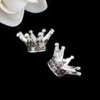 Kimhatter Heavy-Duty Colorful Crown Spacer Bead with Full Rhinestones 5pcs/bag