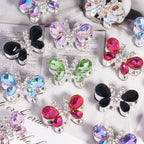 Kimhatter Heavy-Duty Alloy Sparkling Butterfly Rhinestone Bead
