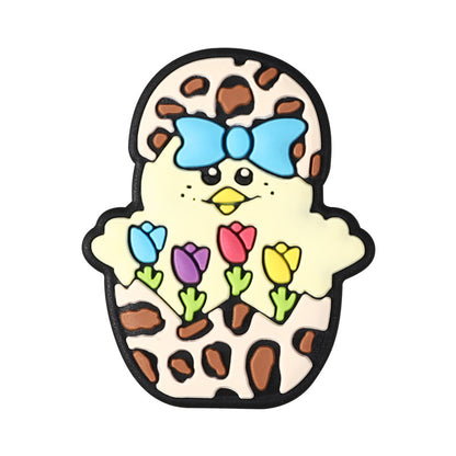 Easter 3D silicone beads, cartoon rabbit, three-dimensional gnome silicone bead accessories