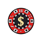Cartoon lucky card silicone focal beads