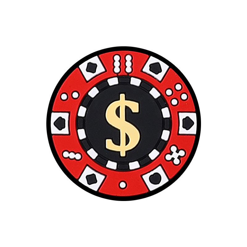 Cartoon lucky card silicone focal beads