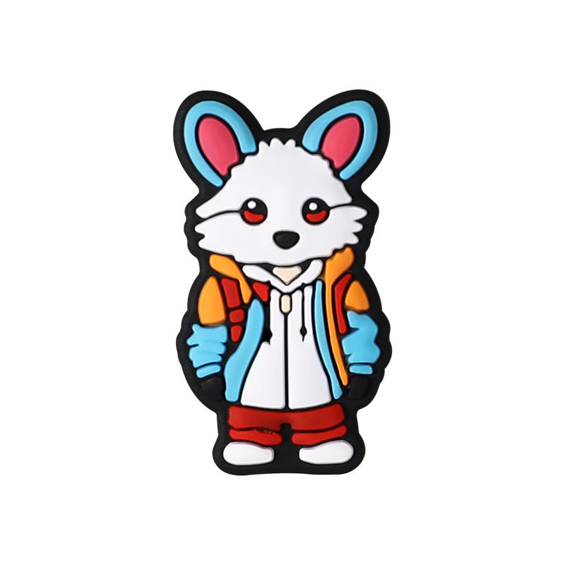 Cute colorful animal silicone focal bead