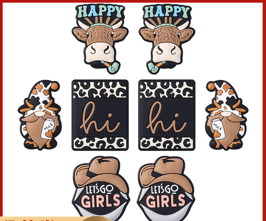 DIY Silly cow silicone focal bead