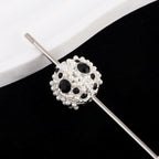 Kimhatter Nepal Heavy-Duty Alloy Pumpkin Bead with Rhinestones & Diamond Ball
