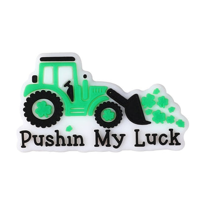 St. Patrick's day silicone focal beads