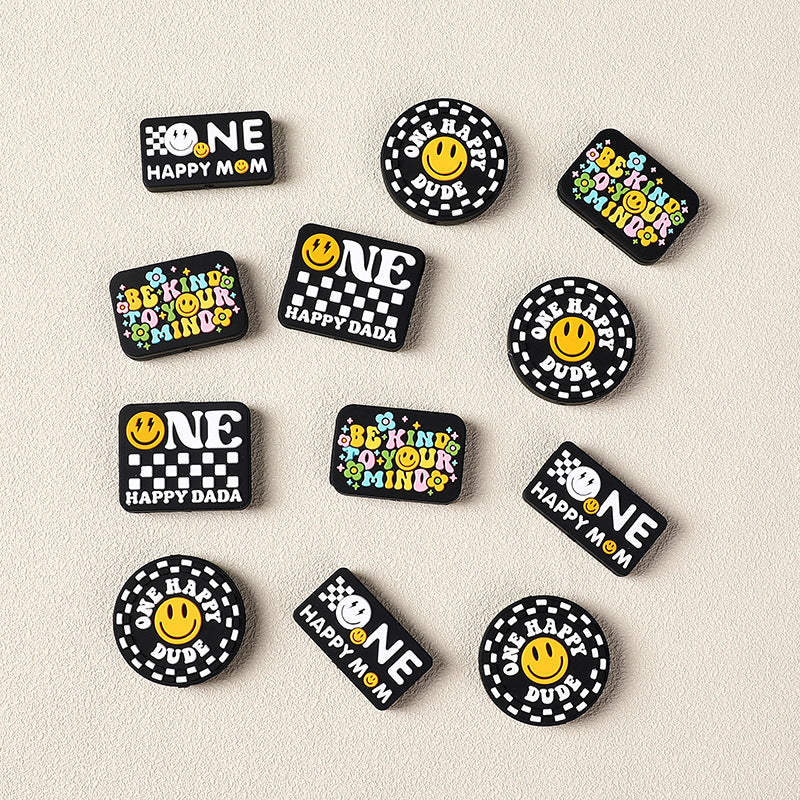 HAPPY SMILE SILICONE FOCAL BEAD