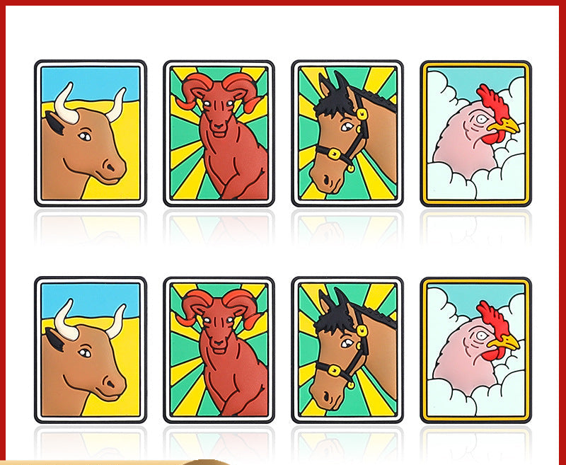 Tarot card themed silicone focal bead