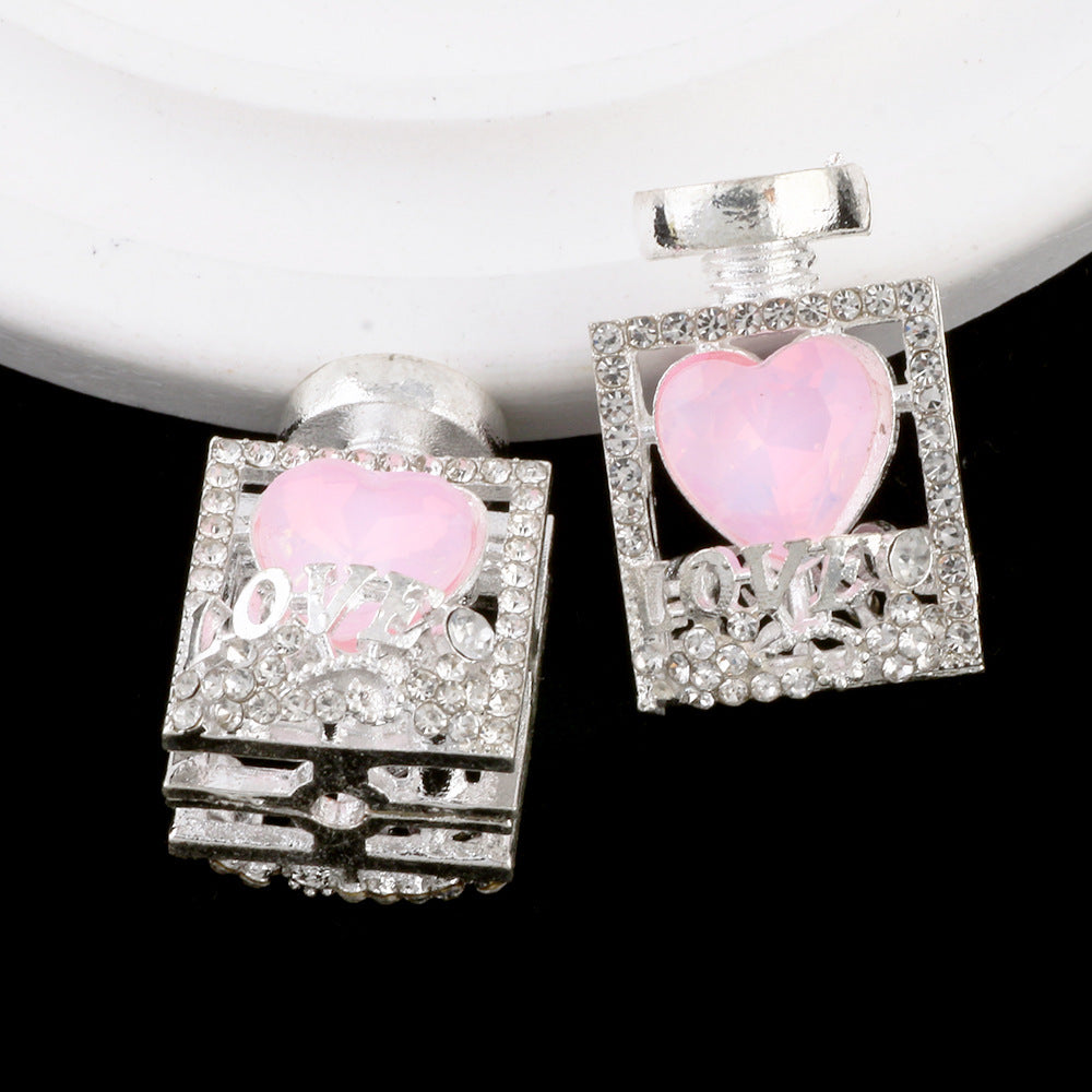 Kimhatter Mini Perfume Bottle Alloy Charm Bead with Straight Hole
