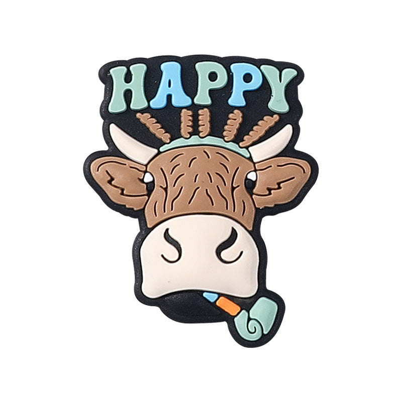 DIY Silly cow silicone focal bead