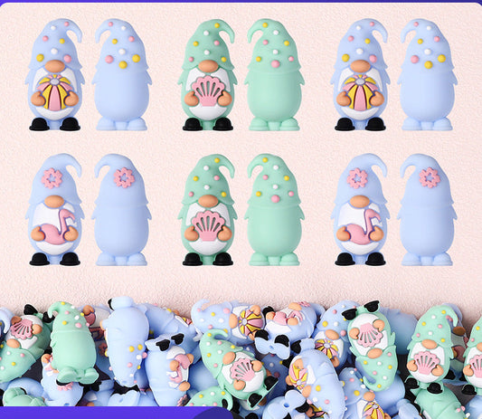 Summer 3D Cartoon Gnome silicone bead
