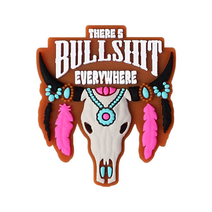 Cow themed, inscription, poop angel, silicone focal beads - different varieties and style