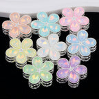 Kimhatter Mocha Alloy 5-Petal Flower Diamond Ball Beads with Straight Hole
