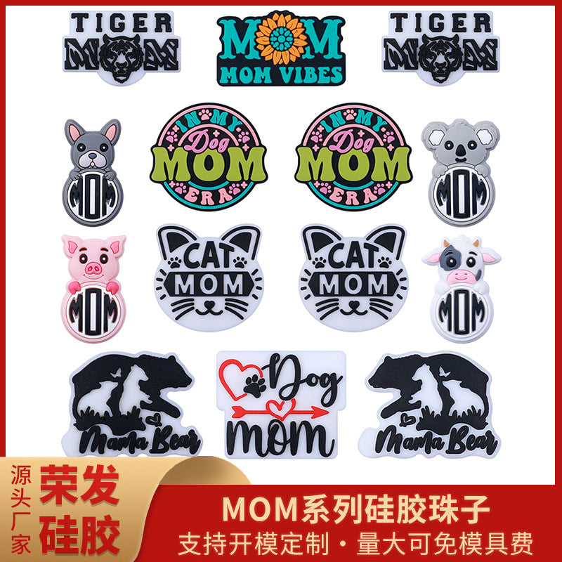 DIY Mom series silicone focal beads