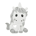 Baby cartoon highland cow, bear, unicorn, panda, dinosaur silicone focal bead