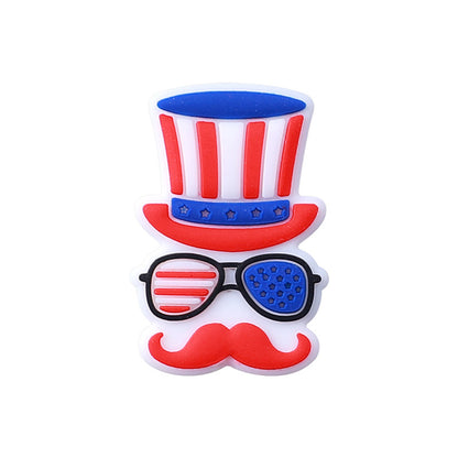USA Independence day animal themed silicone focal beads