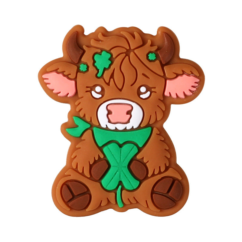 St. Patrick's day silicone focal beads