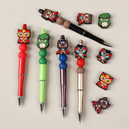 Action figure owl silicone focal bead