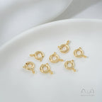 14K gold-plated 18K real gold spring buckle necklace bracelet ending lobster connection buckle DIY handmade material accessories