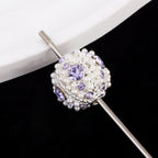 Kimhatter Nepal Heavy-Duty Alloy Pumpkin Bead with Rhinestones & Diamond Ball