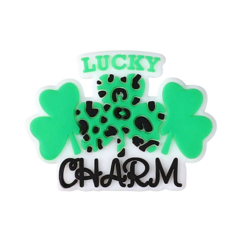 St. Patrick's day silicone focal beads