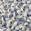 16mm NFL Football Team Beads – Double-Sided Acrylic Round Beads for Game Day Jewelry & Crafts