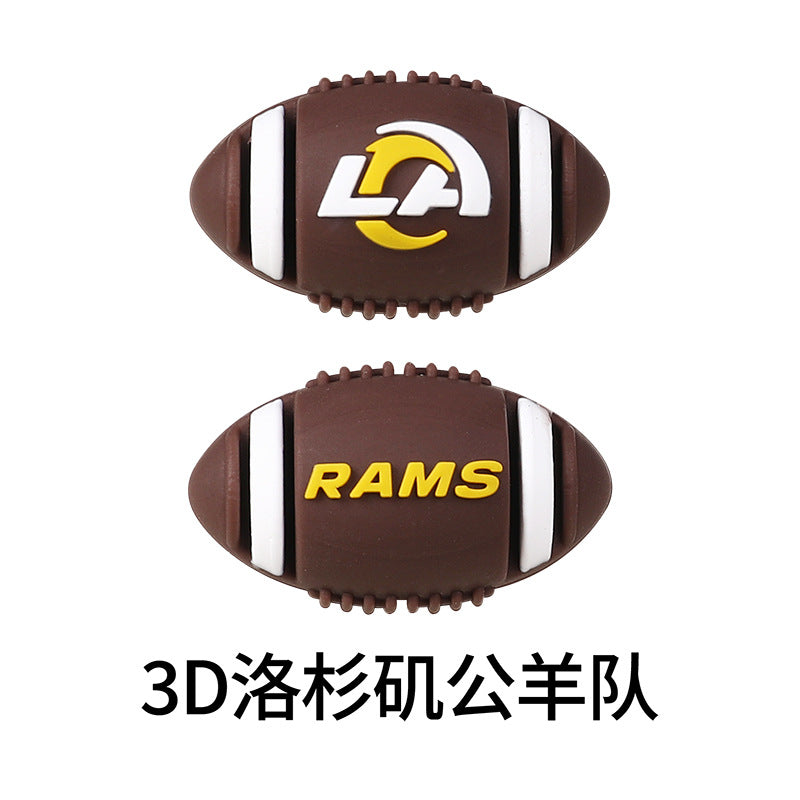 NFL Football 3D Silicone DIY Beads