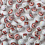 16mm NFL Football Team Beads – Double-Sided Acrylic Round Beads for Game Day Jewelry & Crafts
