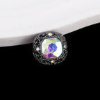 Kimhatter Silver Small Square Rhinestone Alloy Diamond Ball Bead