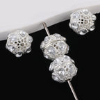 Kimhatter Alloy 6-Eye Diamond Ball Bead with Straight Hole
