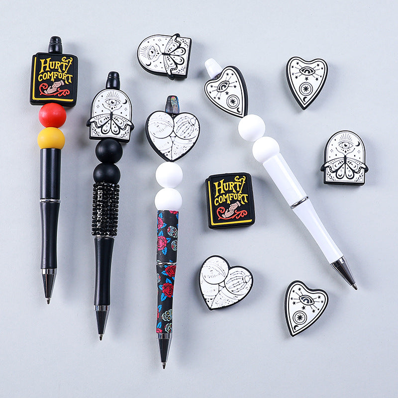 Gothic themed silicone focal beads