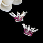 Kimhatter Heavy-Duty Colorful Crown Spacer Bead with Full Rhinestones 5pcs/bag