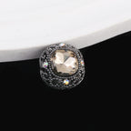 Kimhatter Silver Small Square Rhinestone Alloy Diamond Ball Bead