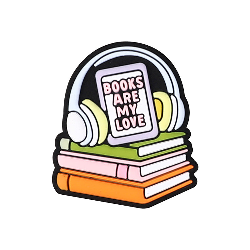 English letter inscription silicone focal bead