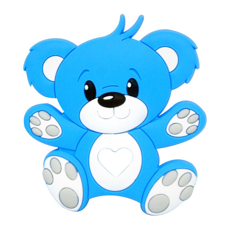 Baby cartoon highland cow, bear, unicorn, panda, dinosaur silicone focal bead