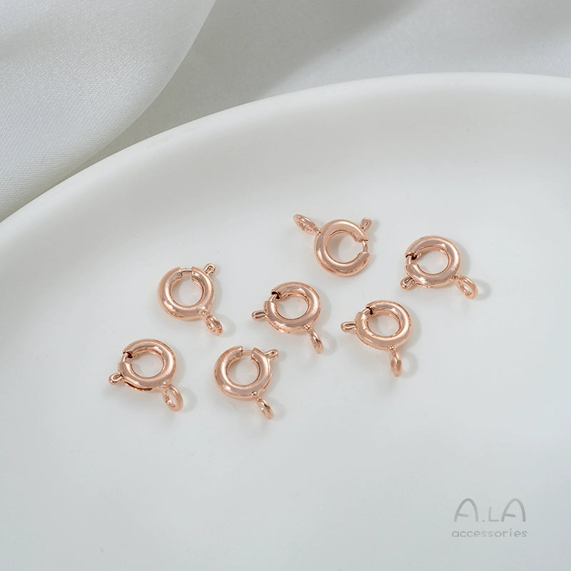 14K gold-plated 18K real gold spring buckle necklace bracelet ending lobster connection buckle DIY handmade material accessories