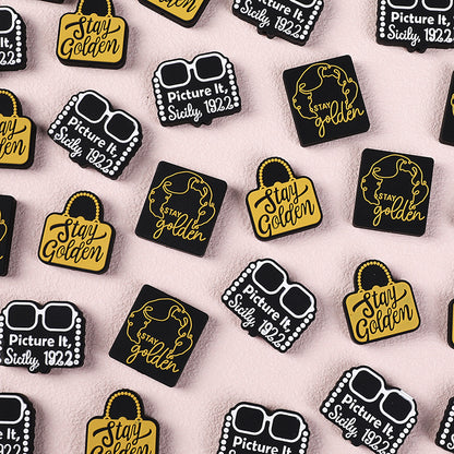 Inscription silicone focal beads