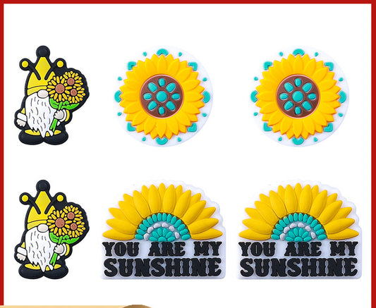 DIY Sunflower dwarf silicone focal bead