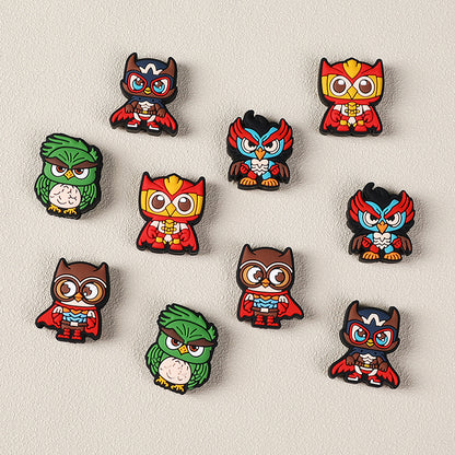 Action figure owl silicone focal bead