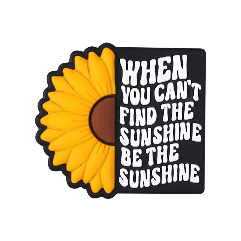 Cartoon Sunflower bee, cow silicone focal bead