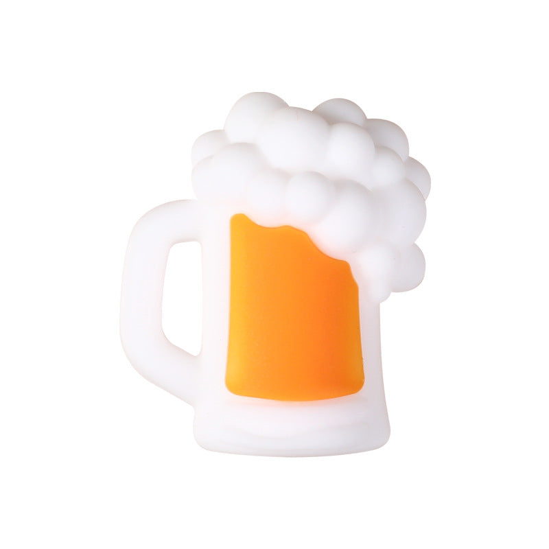 Father's day themed silicone focal beads