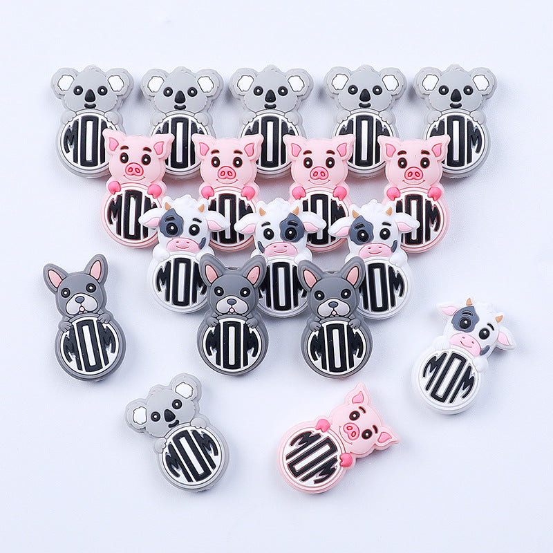 DIY Mom series silicone focal beads