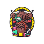 Cartoon highland cow silicone focal beads