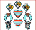 DIY Daisy heart, highland cow silicone focal bead