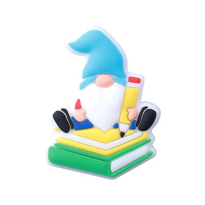 Cartoon gnome graduation series silicone focal beads