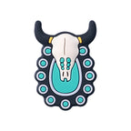 Bull head, cowgirl hat silicone focal bead