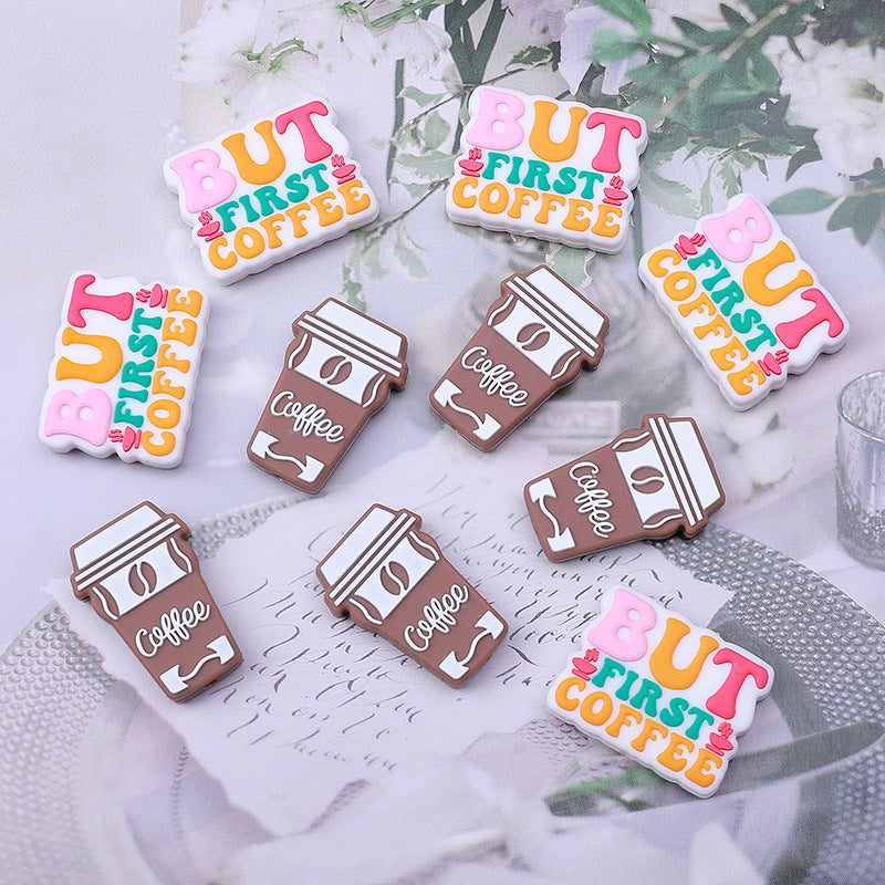 Coffee gum silicone focal beads