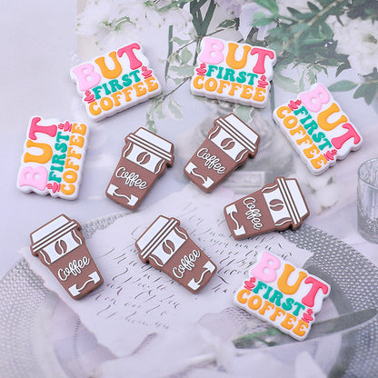 Coffee gum silicone focal beads