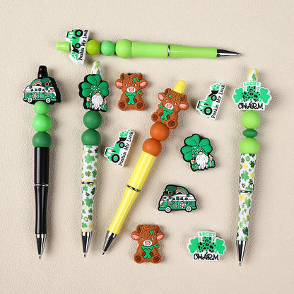 St. Patrick's day silicone focal beads